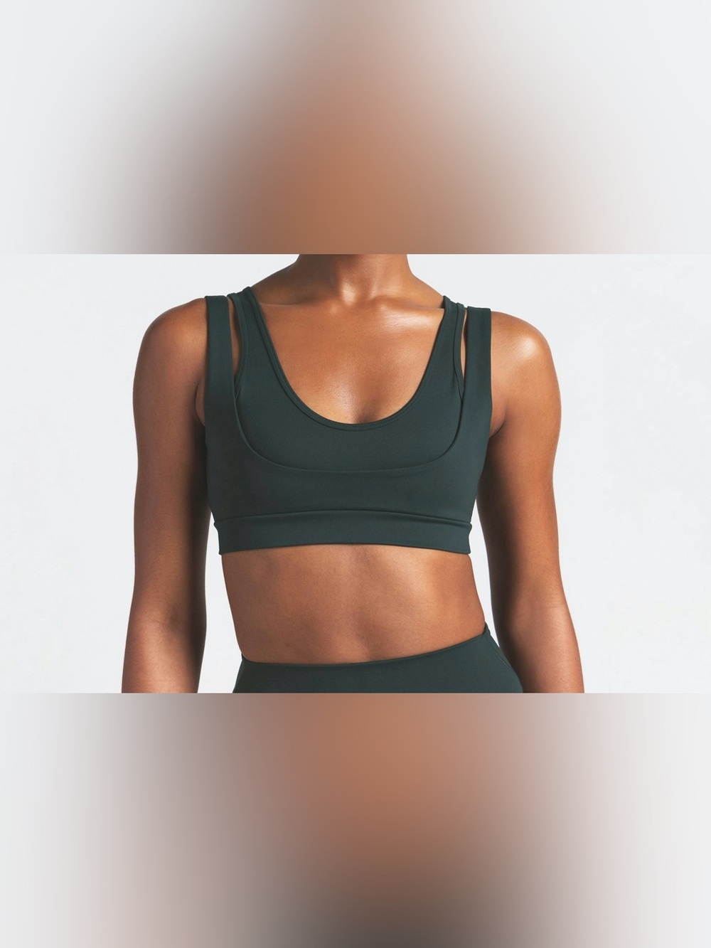 NikeSKIMS Matte Double Strap Scoop Bra Dark Spruce